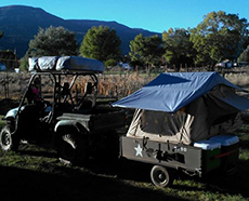 roof top tent on a trailer