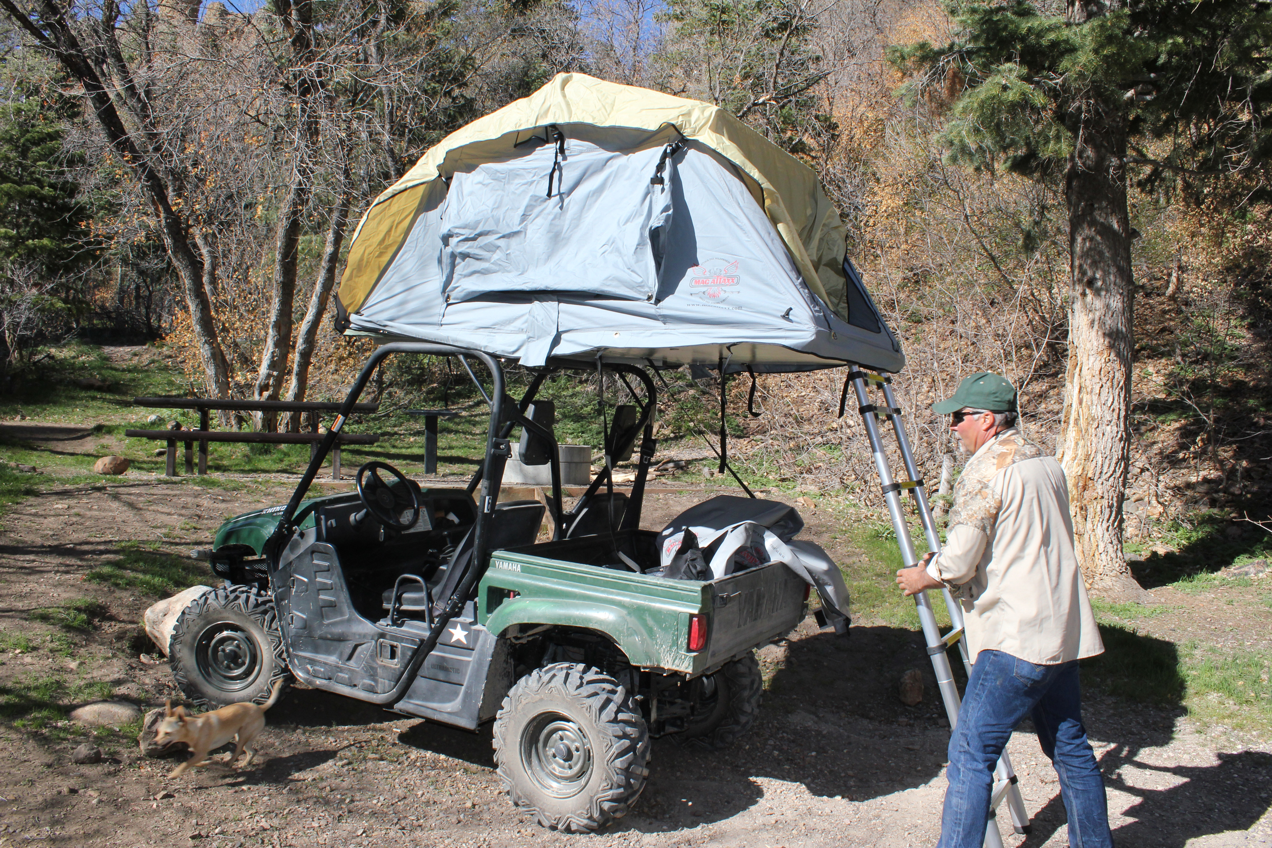 Open your roof top tent 